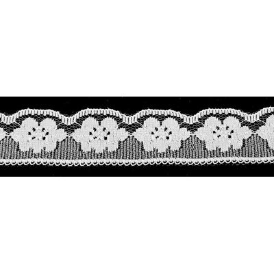 Silonové čipka - biela - šířka 2,5 cm