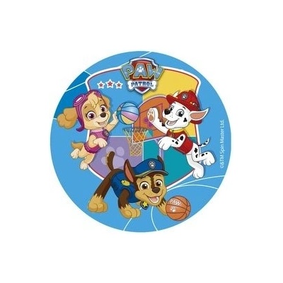 Fondánový papír paw patrol basketbal 15,5cm - Dekora