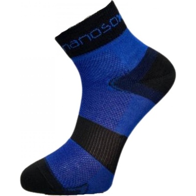 NanoSox AG-TIVE CYKLON ponožky čierna+ BU Modrá