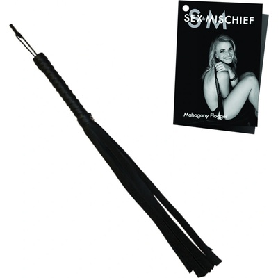 Sex&Mischief S&M - Black Faux Kůže Flogger