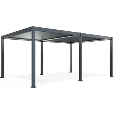 Umbroso Elektrická hliníková pergola PRIME s LED osvětlením modulární 600x400 cm antracit