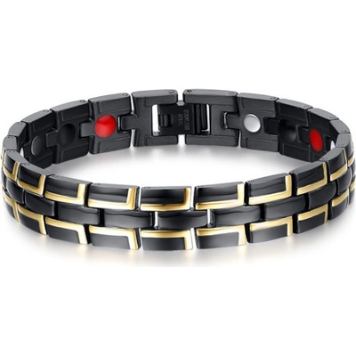 Steel Edge Magnetický náramok chirurgická oceľ WJHB708 Čierna