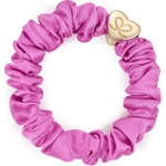By Eloise London Gold Heart Silk Scrunchie цвят Bubblegum Pink