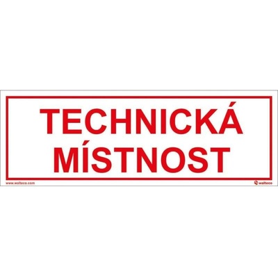 TECHNICKA MISTNOST, Samolepka, formát 290x100 mm, Samolepicí