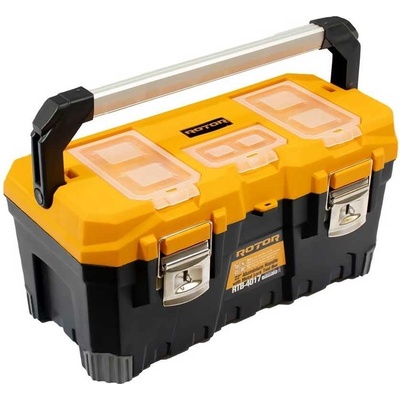 ROTOR Кутия за инструменти пластмасова, 560x300x277 мм, 46.63 л, метални закопчалки, ROTOR RTB-4017 (ET14813)