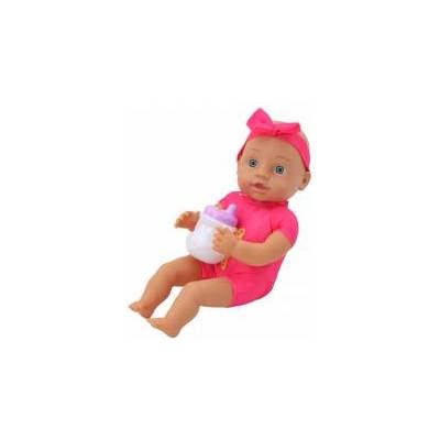 LEAN Toys Baby doll, pink clothes, headband, feeding accessories