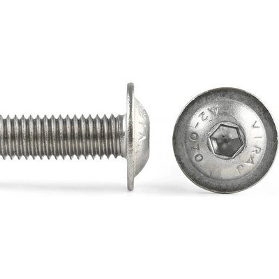 Šroub button+límec nerez A2, ISO 7380FL - M8x20 – Hledejceny.cz