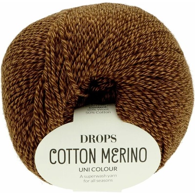 Drops Cotton Merino 39 melírovaná hnedá
