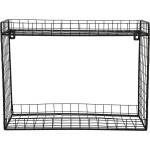 PT LIVING Черен стоманен стенен рафт на няколко нива 40 cm Reja - PT LIVING (PT4257BK)