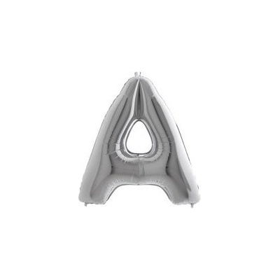 GRABO fóliový balónek PÍSMENO STŘÍBRNÉ A 102cm,40" nafukovací