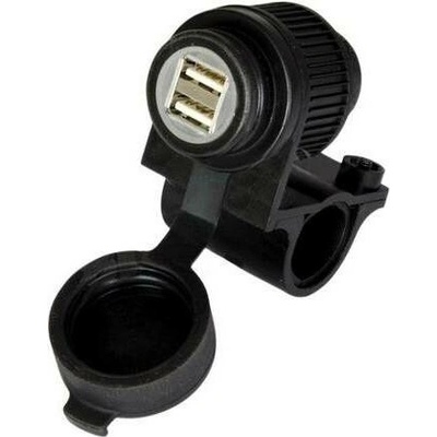 USB zásuvka 5V/2A, 2 vstupy s objímkou pro uchycení k řidítků a trubkám o průměru 22 a 25 mm, OXFORD