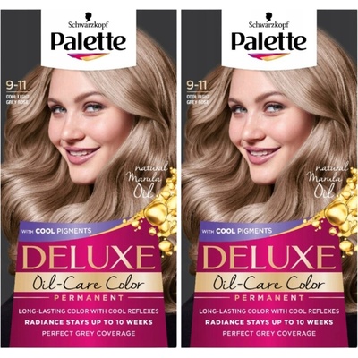 Palette Deluxe barva na vlasy 9/11 Chladná Světlá Růžová Blond x2