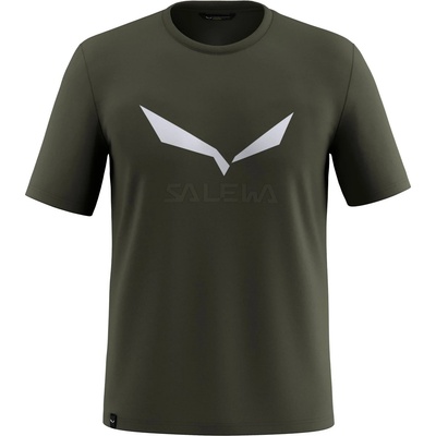 Salewa Мъжка спортна тениска Salewa Solidlogo Dry T-Shirt Sport shirt - Dark Olive - размер 48 (216-2734-1013)