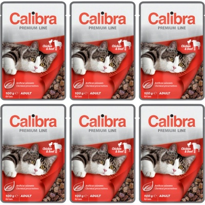 Calibra Premium Line Adult Chicken & Beef 6 x 100 g