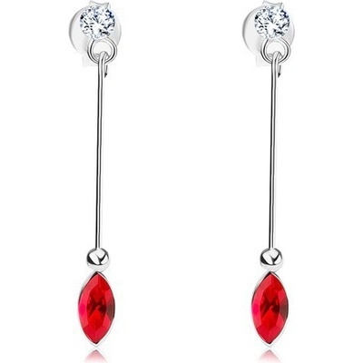 Šperky eshop červené krystaly Swarovski kulatý a zrníčkovitý I33.02