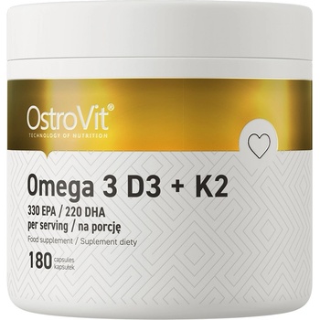 OstroVit Omega 3 D3 + K2, 180 Capsules