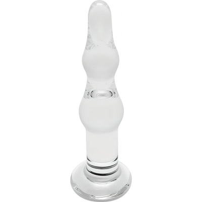 Rimba Dolly - вълнообразно анално стъклено дилдо (прозрачно)