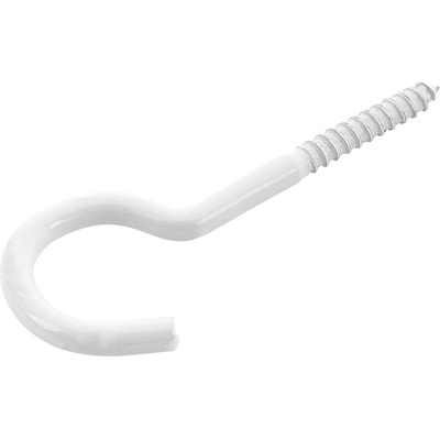 LUX-TOOLS Hák na prádelní šňůru bílý pr. 4,4 mm x 50 mm, 6 ks