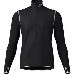 Löffler Мъжко синтетично термобельо Löffler Windproof HZ Shirt L/S Transtex Light 100 Synthetic base layer - Black / White - размер 48 (EU) (014-2638-0112)