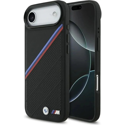 BMW M Tricolor Metal Logo MagSafe Case за iPhone 17 Air - черен (3666339480219)