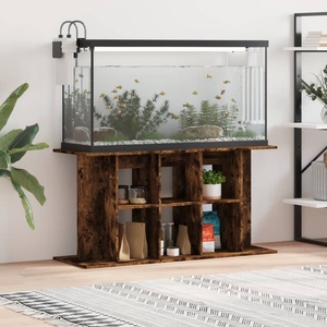 vidaXL Поставка за аквариум, опушен дъб, 120x40x60 см, инженерно дърво (833596)