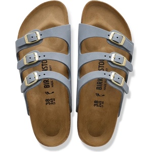Birkenstock чехли с равна подметка дамски от кожа Florida