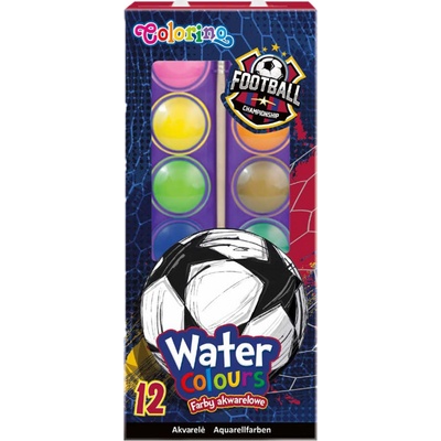 Colorino vodové barvy Fotbal se štětcem 12 barev – Hledejceny.cz