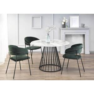 Halmar BRODWAY Кръгла маса с бял мраморен плот (halmar/BRODWAY/table)