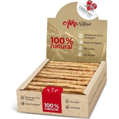 COBBYS PET AIKO NATURAL Stix 21 cm tyčinka s kolagénom a hovädzími držkami 1 ks