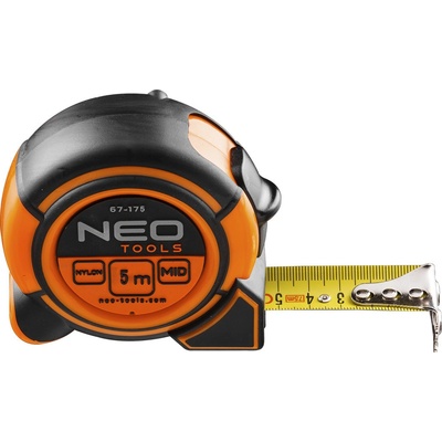 NEO tools Metr svinovací 7,5m/25mm ocel nylon magnet