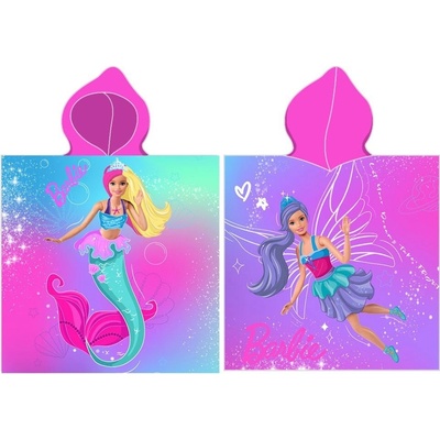 Carbotex dětské pončo Barbie Duhová Mořská Panna 50 x 115 cm