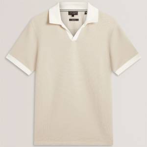 Ted Baker Блуза с яка Ted Baker Men's Short Sleeve Polo Shirt - Ecru - sportihobi - 226,86 лв