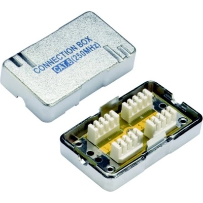 DATACOM Spojovací BOX STP CAT6 2* zářez. pole Silver