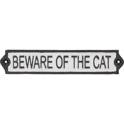 Esschert Design Знак от излято желязо 26x5 cm Beware of the Cat - Esschert Design (ZEE-LH324)