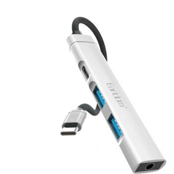 Earldom Хъб Earldom ET-HUB20, Type-C, 4 Порта, Сив - 12063 (12063)