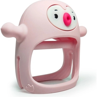 Smily Mia silikon kousátko Tučňák růžová