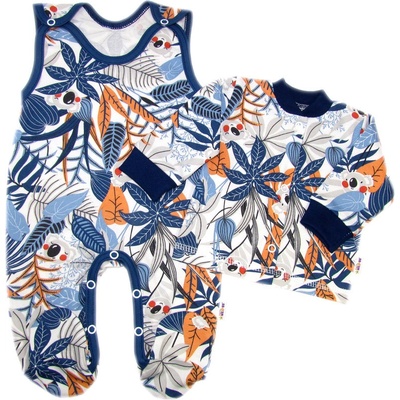 Baby Nellys 2-dielna sada bavlnené dupačky s košieľkou Jungle