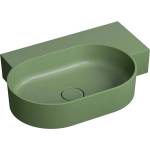 Omnires Lavoar suspendat Omnires Ovo M+ finisaj verde mat 64.5 cm dreapta (OVO645UWPOL)
