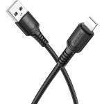 BOROFONE Кабел за данни / зареждане - Borofone (BX116 Certain Series) - USB към Lightning, оплетка Nylon, 2.4A, 1m - Черен
