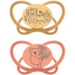 NIP Силиконови залъгалки NIP My Butterfly Green - Тигър и коала, 0-6 м, 2 броя, Yellow (4000821426825) - baby