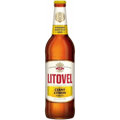 Litovel černý citron ALKO 4% 0,5 l (sklo)