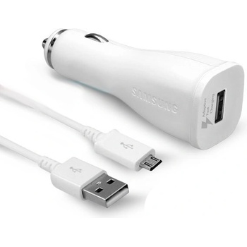 Samsung Оригинално зарядно за кола с MicroUSB кабел за Samsung и мобилни телефони (бял) - Samsung Fast Car Charger EP-LN915UWESTA 2.0A (bulk) (EP-LN915UWESTA)