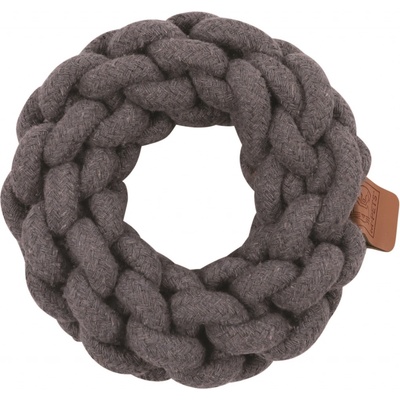 M Pets Coto bavlněná hračka kruh šedý 13 cm