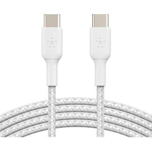 Belkin CAB004BT1MWH2PK USB кабел USB 2.0 1 м USB C 0, 48 Гбит/с 60 W Бяла (CAB004BT1MWH2PK)