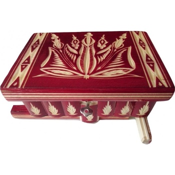 Magic Puzzle Box Кутия за бижута Дървена кутия за изненада с пъзел с вълшебна отваряща се поставка за пръстен (_b9ecebf7c)