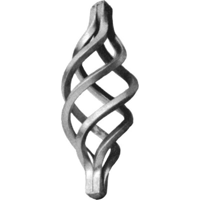 Kovaný prvek koš, 60 × 125 mm, 4 ks 159/4