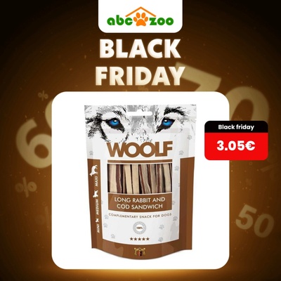 Woolf soft Rabbit & Pollock sandwich Long 100 g