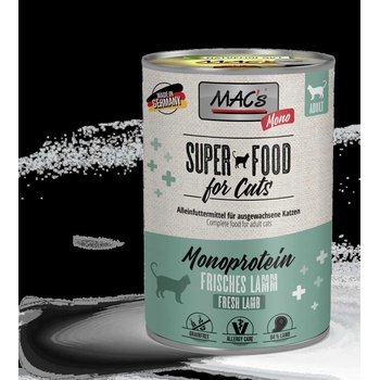 MAC's Mac’s Cat Lamb and carrot - Премиум консервирана храна за котки с чувствителен стомах, без зърно, с агнешко месо и моркови и вечерна иглика за чувствителни котки