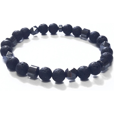 Veselý jezevčík černá láva a hematit 13469486