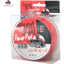 Hell-Cat Šnúra Round Braid Power červená 200m 0,70mm 85kg